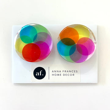 Coloured disc magnets